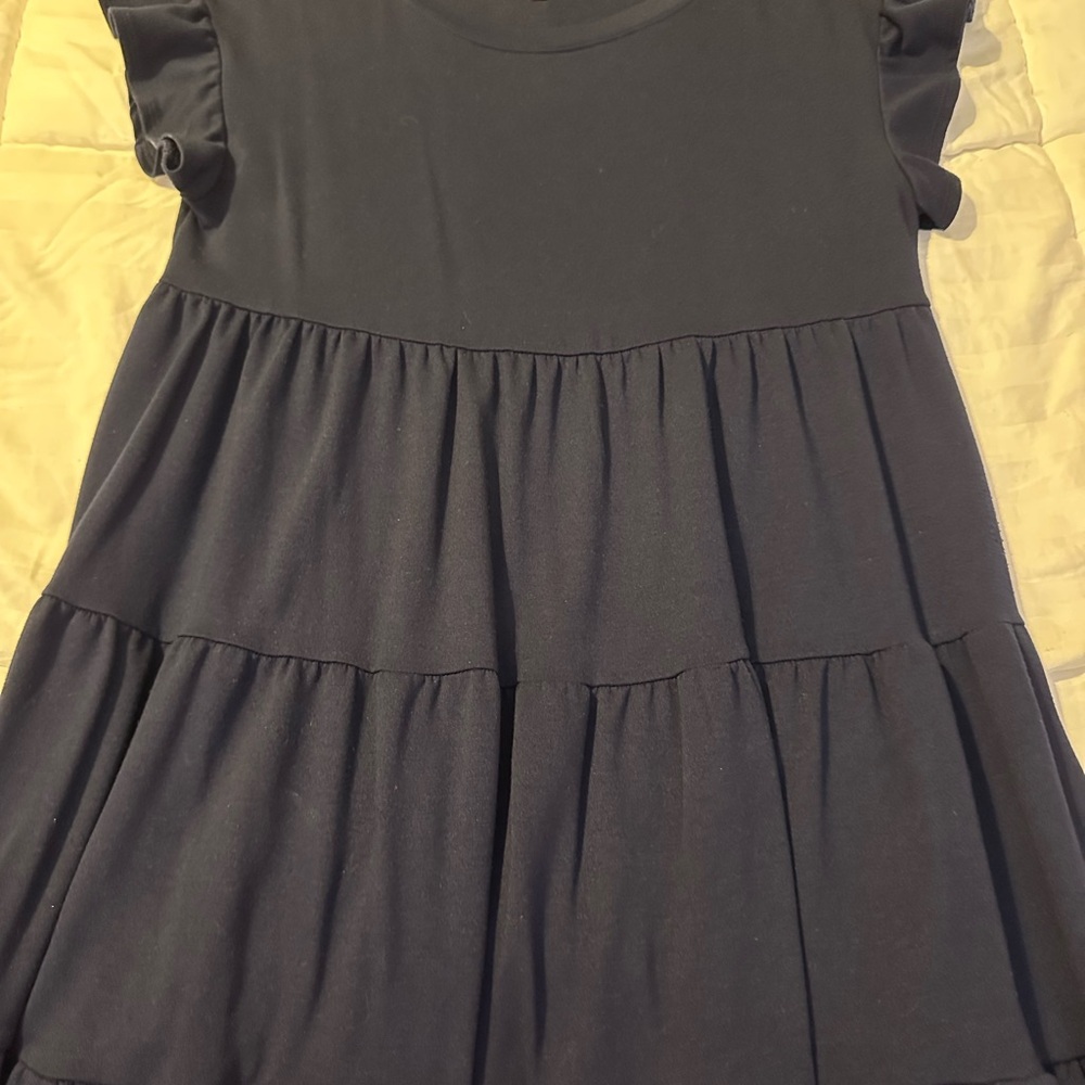Navy Blue crown and Ivy ruffle dress